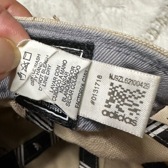 Adidas Logo Snapback Dad Cap Baseball Hat Cream Adult Unisex OS - Picture 11 of 11